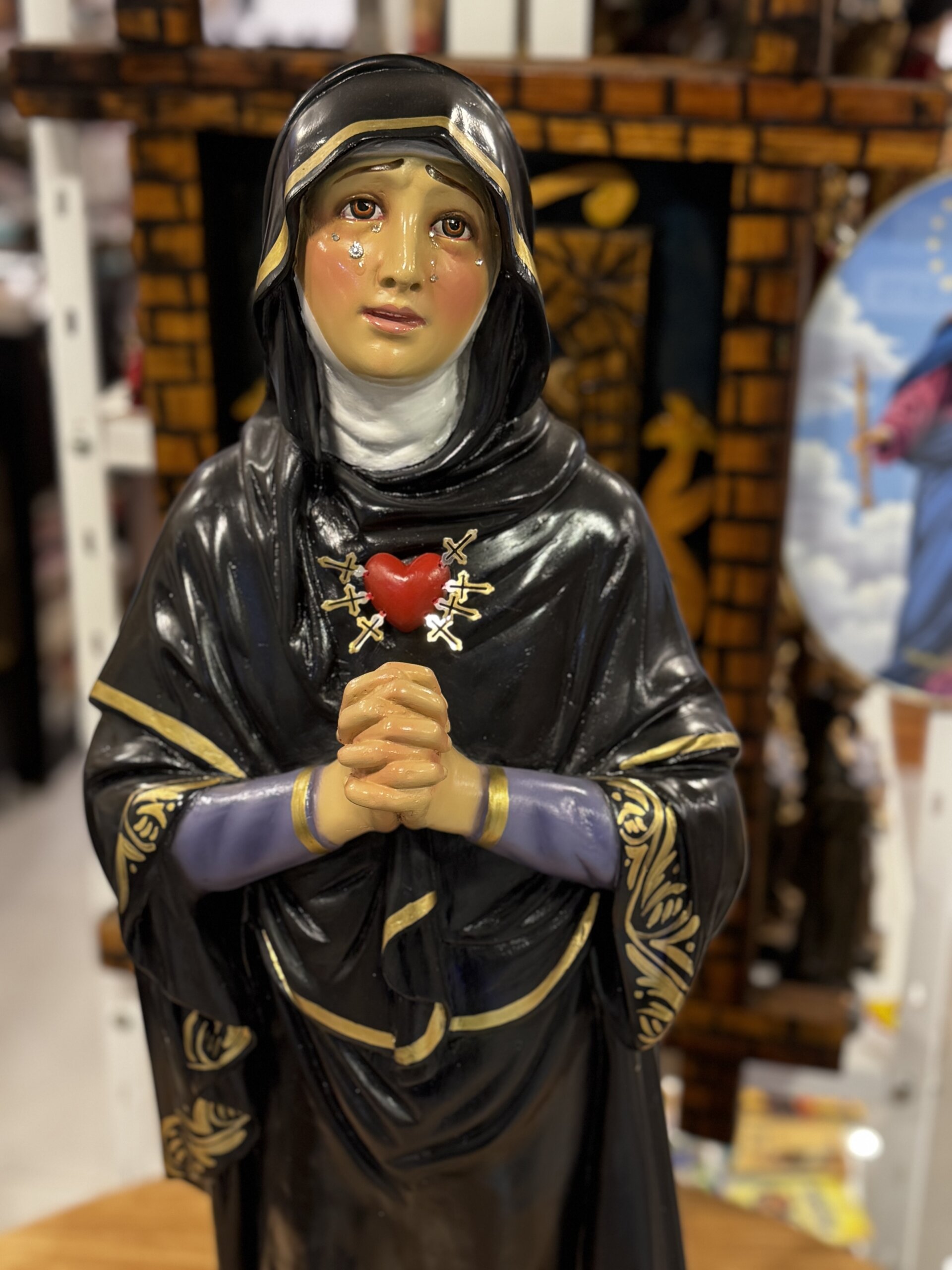 Virgen Dolorosa de 86cm - Imagen 2